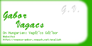 gabor vagacs business card